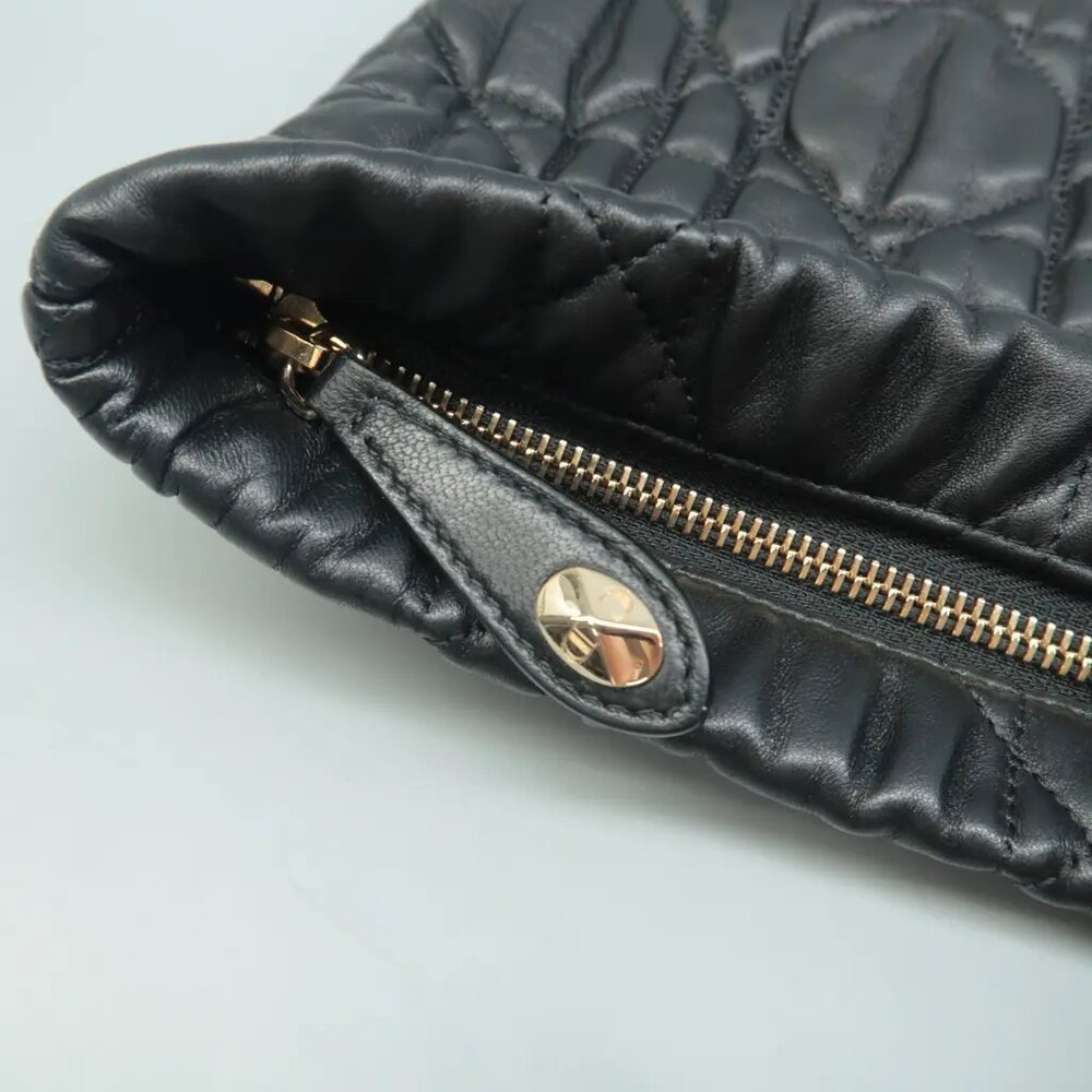 100% Authentic Dior Black Gaufre Cannage Leather Clutch Bag - Picture 8 of 12